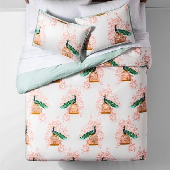 Opalhouse Bedding Nwt Opalhouse Twin Peacock Duvet Set Poshmark
